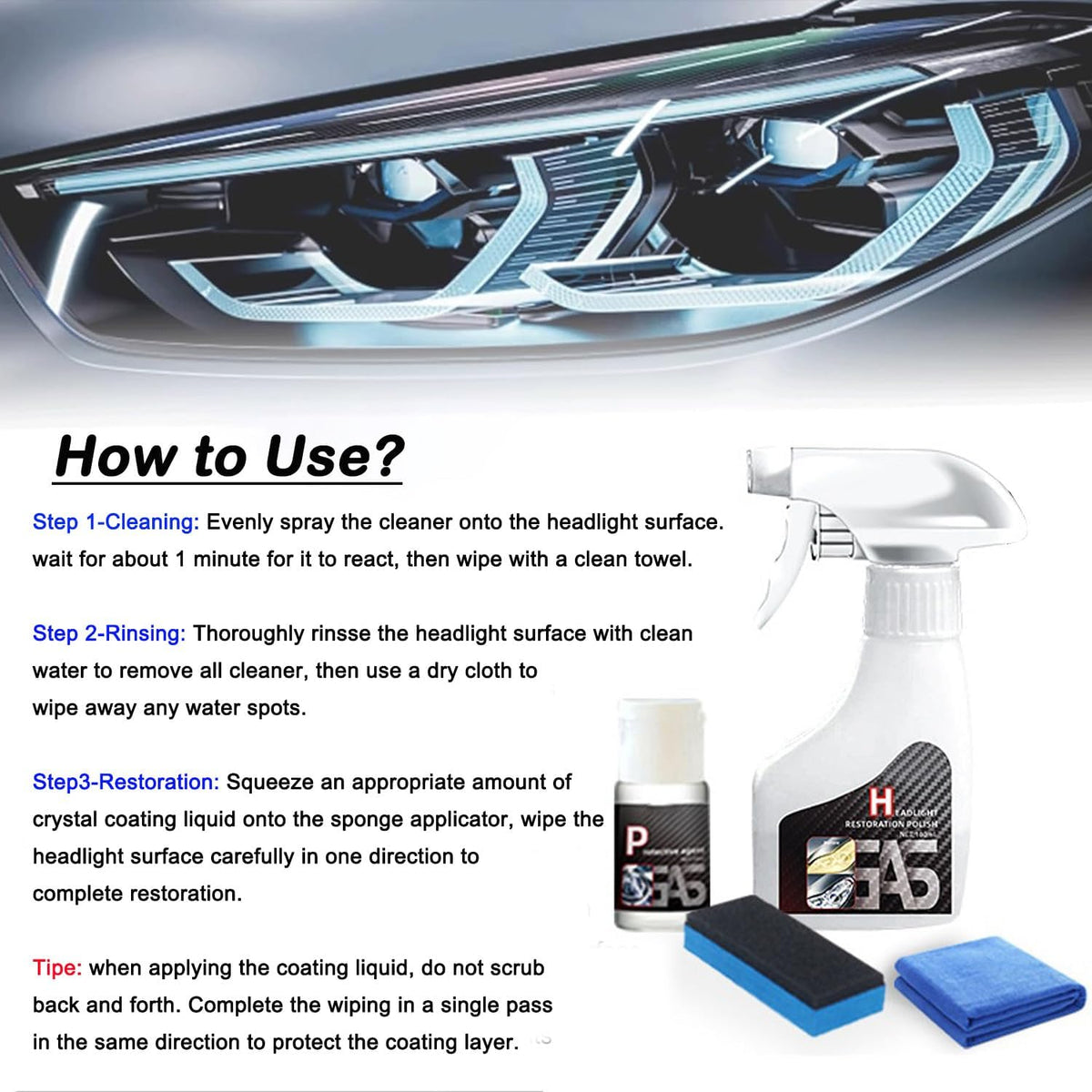 Headlight Restoration Spray