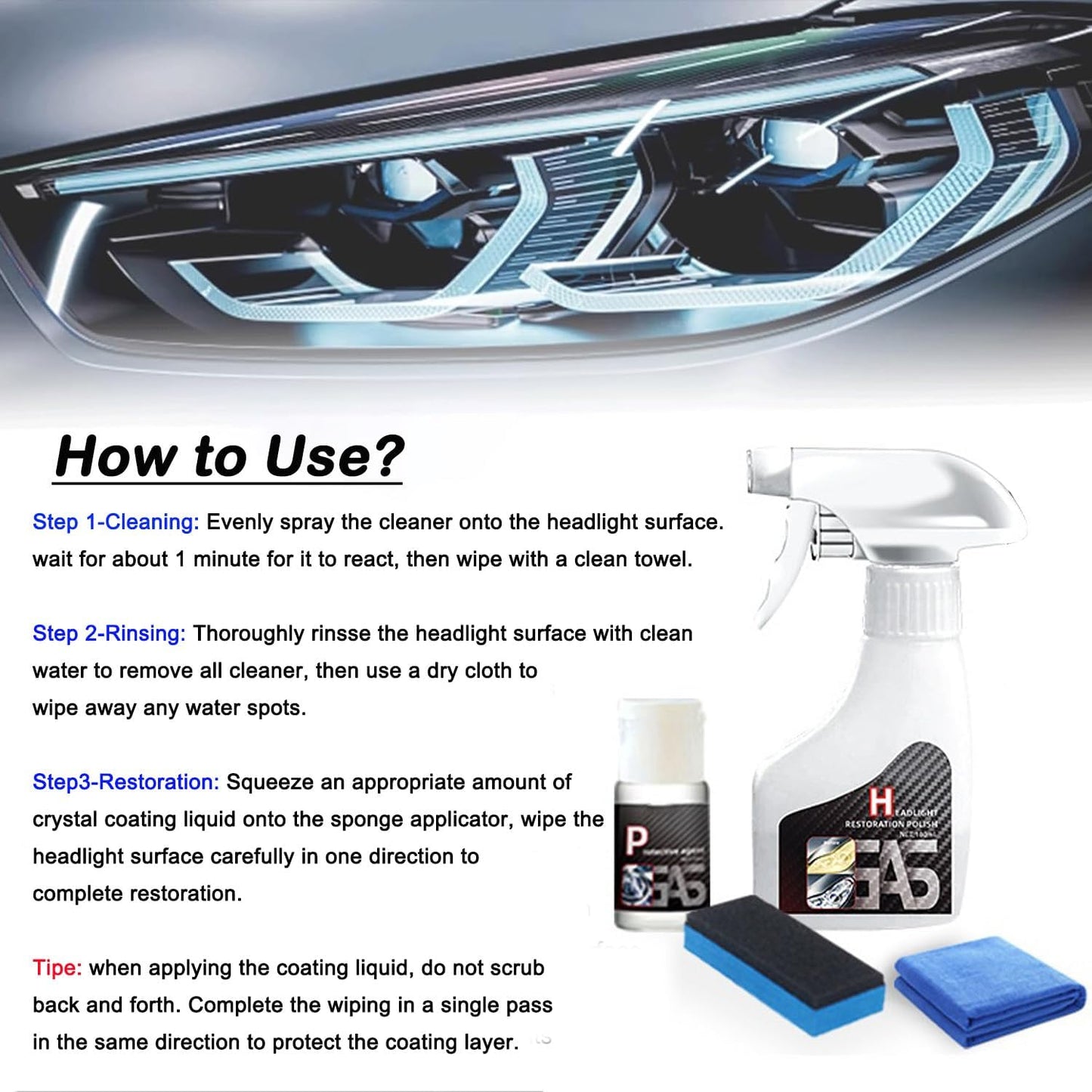 Headlight Restoration Spray