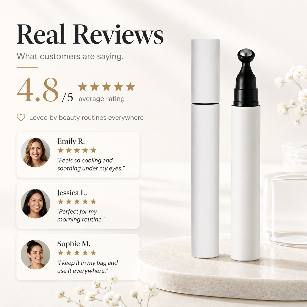Cooling Eye Massage Wand — Refresh Tired-Looking Eyes in Seconds
