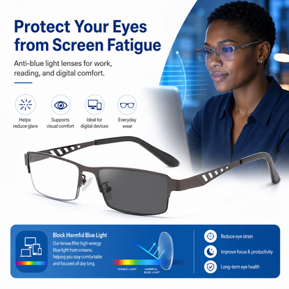Progressive Multifocus Glasses — Clear Vision for Reading, Screens & Outdoors